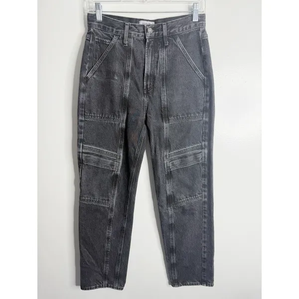 AGOLDE Cooper Cargo Straight Jean Faded Black Size‎ 25 Edgy Modern Classic - Image 3