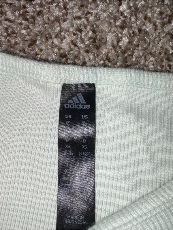 Adidas Ribbed Crop Tank Top in Mint XS - Image 3