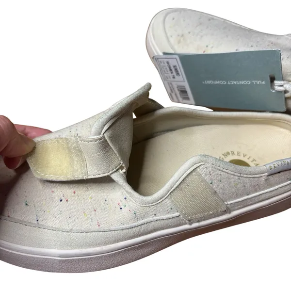 Revitalign Sunbird Mules Women Sz 7 Tan Sand Slip On Orthotic Comfort Shoes NEW - Image 7