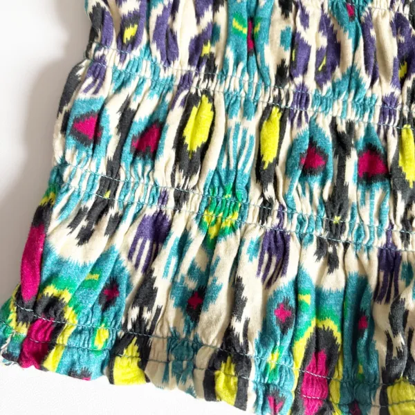 Anthropologie Womens Ikat Smocked Boho Resortwear‎ Festival Tube Top Size M - Image 2