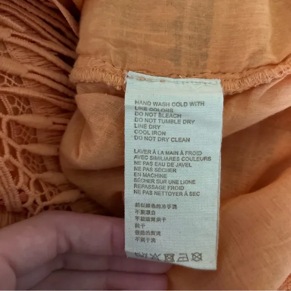 Anthropologie Let Me Be Fringed Tube Mini Dress in Orange Size Medium - Image 12