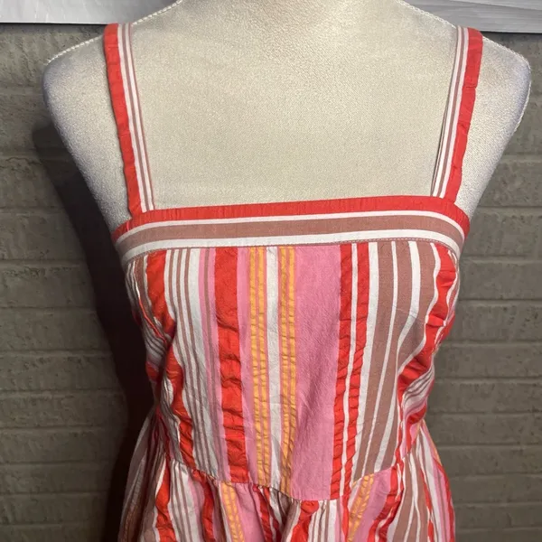 NWT LOFT Womens‎ Striped Criss Cross Back Maxi Dress Size 2 Petite - Image 2