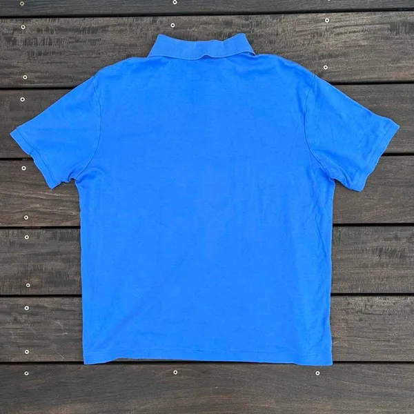 Bright Blue Modern Polo Ralph Lauren Polo Shirt w/ Embroidered Logo - Image 4