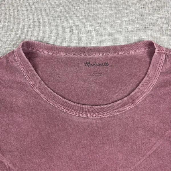 Madewell T-Shirt Womens M Purple Crew Neck Short Sleeve Tagless Jersey Top - Image 3