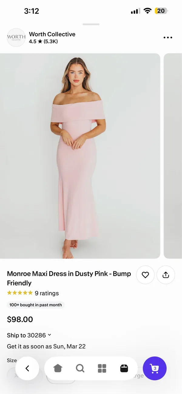 Worth Collective Monroe Maxi Pink - Image 4