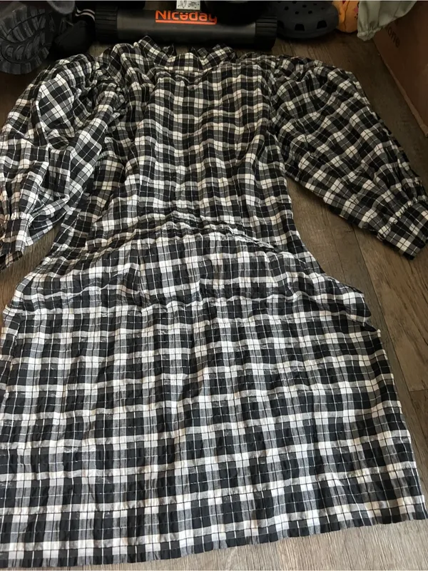 Ganni‎ Seersucker Plaid Minidress (EUR36/US4) - Image 10