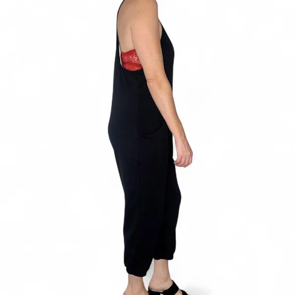 Wild Fable Black Casual Athletic Cropped Sleeveless Jumpsuit - Image 5