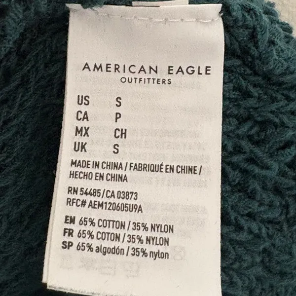 American Eagle Dark Green Knit Cardigan Sz S - Image 3
