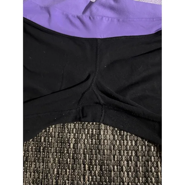 Lululemon Low Rise Purple Cross Waist Straight Leg Legging Pant Size 4 - Image 3