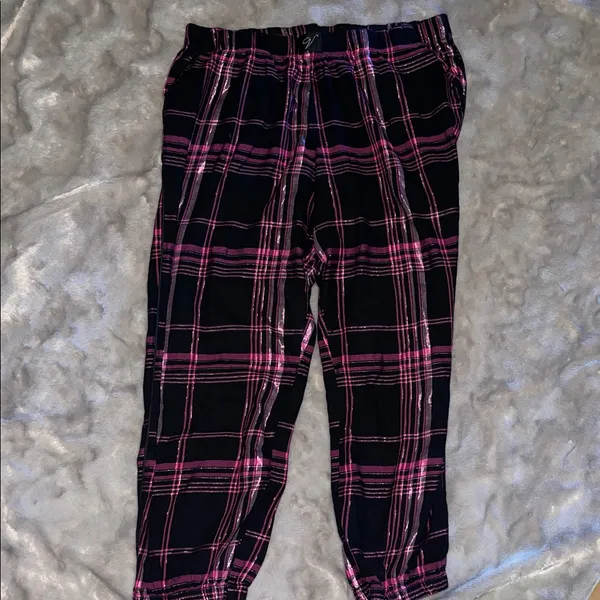 Victoria’s Secret Pink & Black Plaid Pajama Pants Size L/G - Image 6