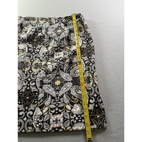 Loft Womens 12 (32x22) Pencil Skirt Textured Twill Old Money Preppy‎ Paisley - Image 8