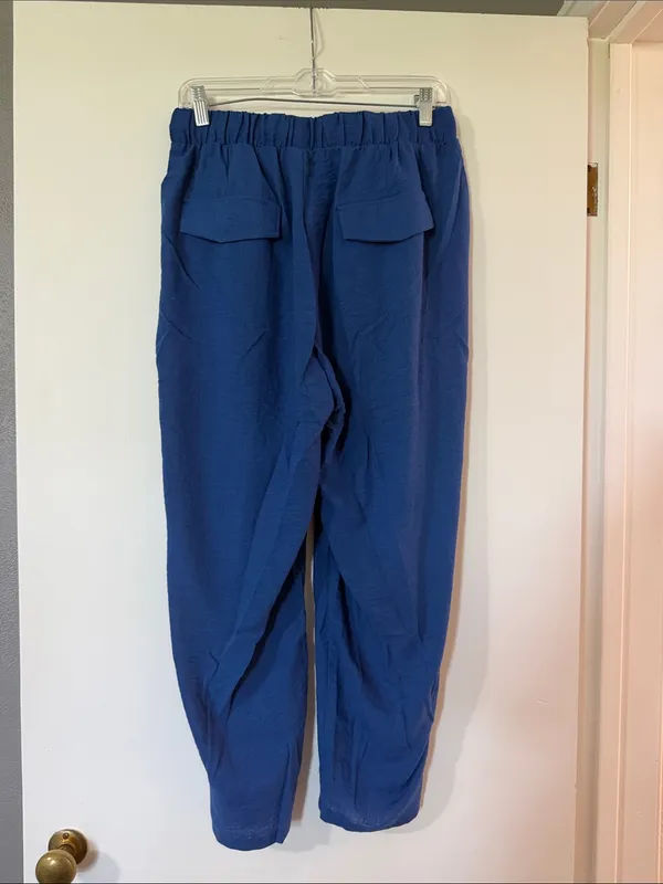 Zenana Outfitters Navy Blue Drawstring Pants- NWOT - Image 4