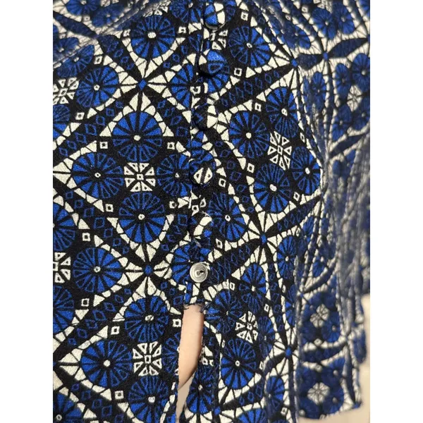 Free People Melody Mini Dress‎ Geometric Mosaic Print Cottagecore Boho - Image 5
