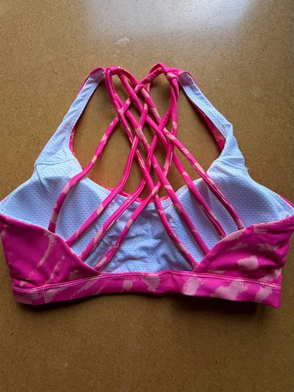 Women's Pink and Peach Sports Bra Size Small #260343 - Image 3