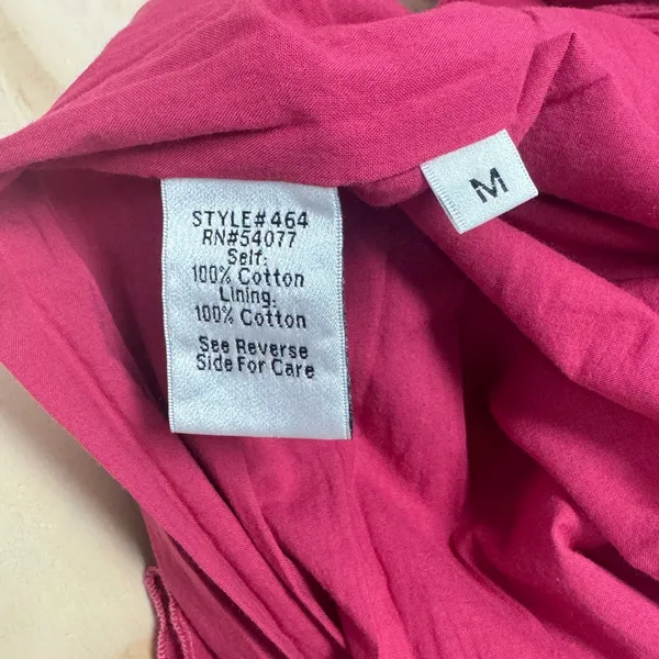 Cabi Raspberry Pink Tiered Cotton Midi Skirt Smocked Waist Boho Medium‎ Picnic - Image 7