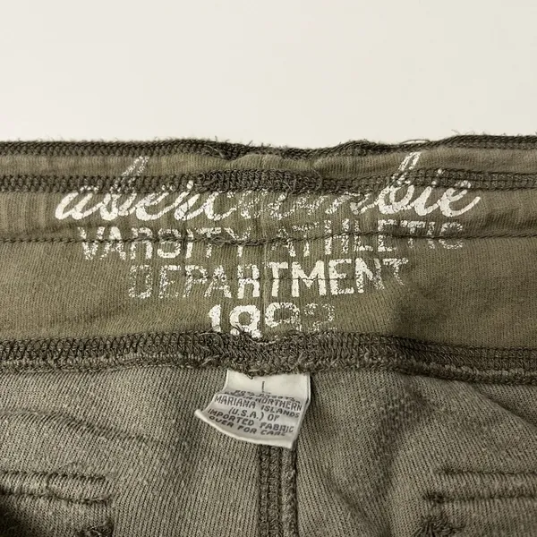 Vintage Y2K Abercrombie velour pants olive green pants flap pockets M - Image 4