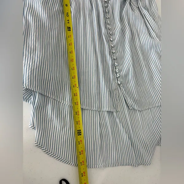 FREE PEOPLE Modern Muse Striped High Low Blouse Size Small Oversized EUC 631‎ - Image 6