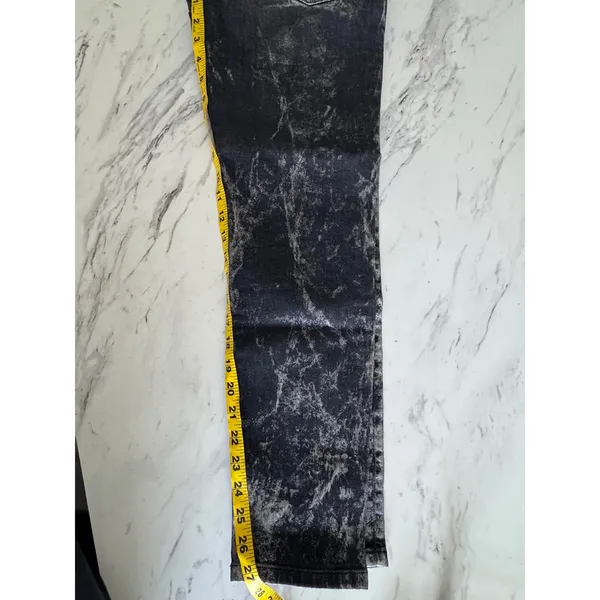 Hudson Los Angeles Skinny Jeans Black White Acid Wash indie sleaze tumblr grunge - Image 5