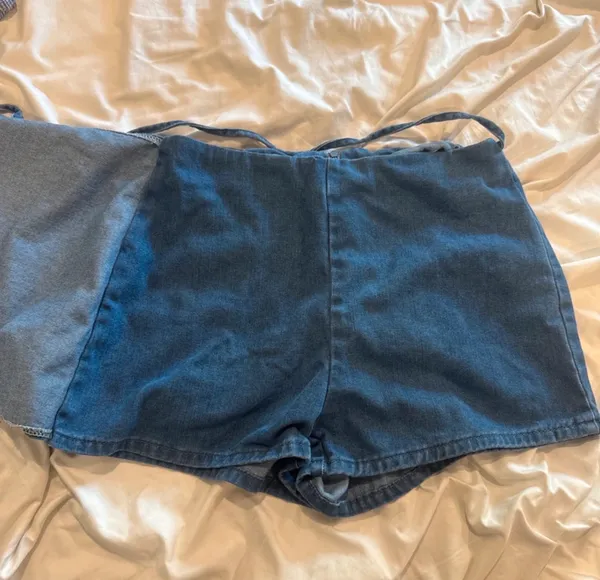 SheIn Denim Wrap Skort - Image 2