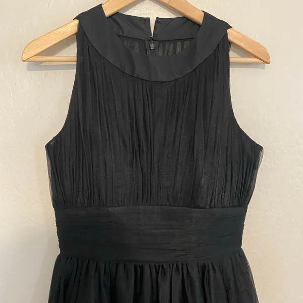 Unique Vintage Womens Sz Medium Tulle Swing Dress Knee Length Mesh Occasion - Image 4