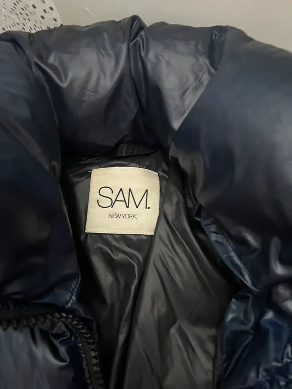 Sam Edelman Navy Puffer Coat - Image 3