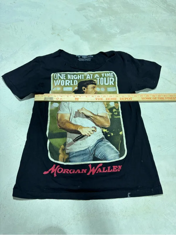 Morgan wallen Black 'One Night at a Time' Tour Tee small - Image 3