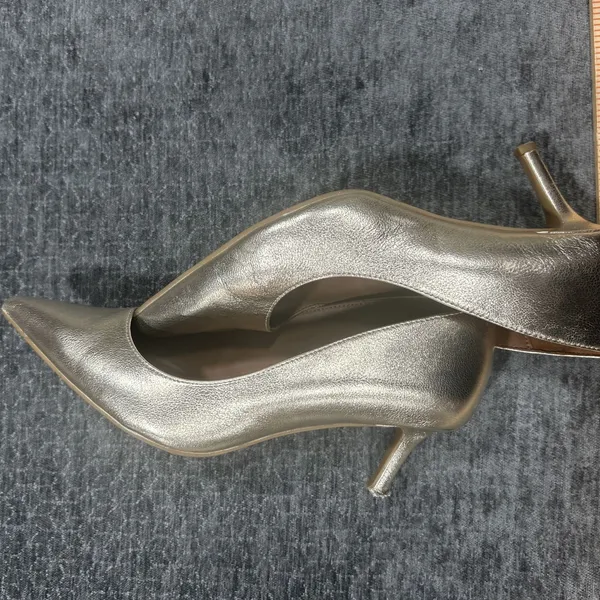 Kurt Geiger London Gold Metallic Leather Pointed Toe Pumps Heels EU 38 US 7.5/8 - Image 11