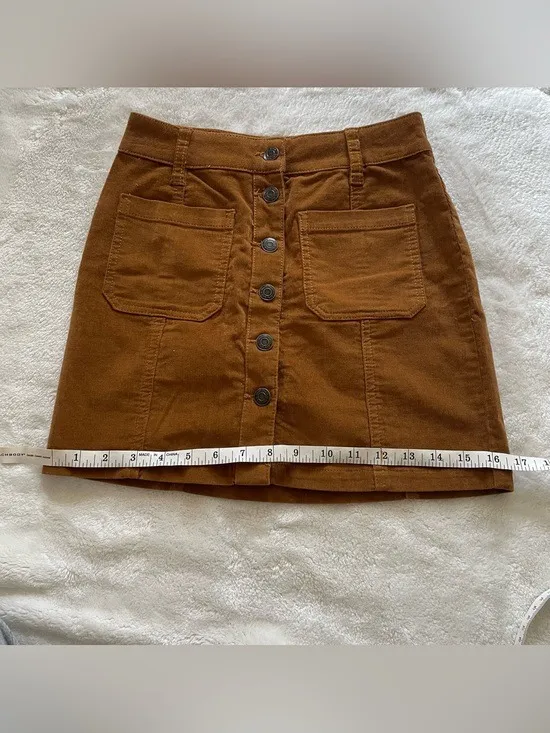 Mudd Y2K Corduroy Button Up Mini Skirt size 0 - Image 10