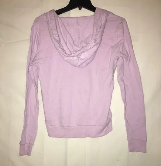 Lavender Purple V-Neck Victoria'S Secret Pink Hoodie Sweatshirt - Image 2