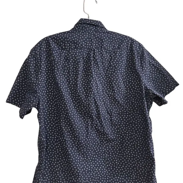 J.Crew Women’s S Blue‎ Floral Short Sleeve Button-Up Shirt Casual Summer - Image 9