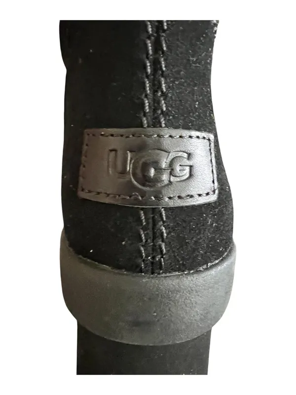 UGG New Heights Platform Mini Black Suede Heeled Boots Women’s 8 New No Box - Image 7