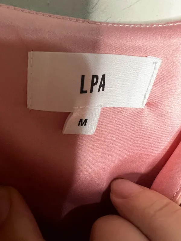 LPA Revolve Multi Ruffle Pink Blossoms Floral Spaghetti-Strap‎ Mini Dress - Image 6