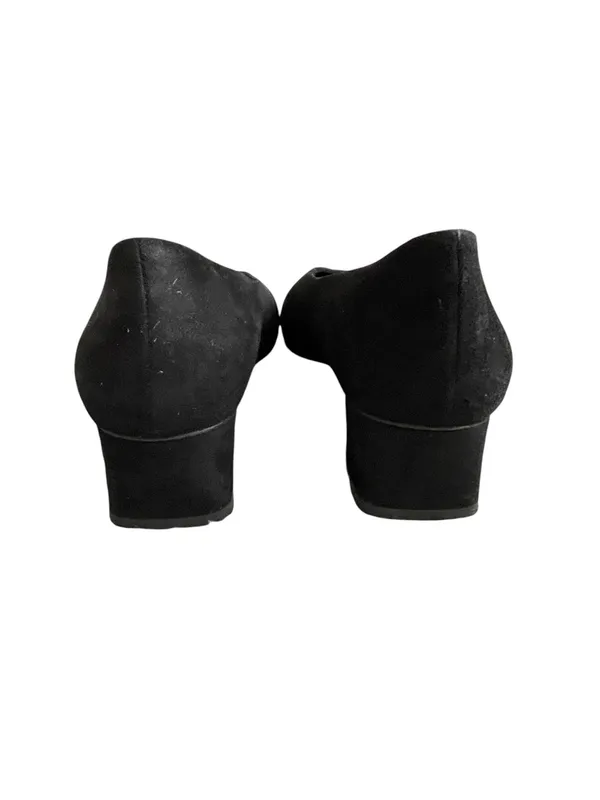 Everlane The V Heel Black Suede Pumps Women’s Size 9.5 Block Heel Versatile - Image 5