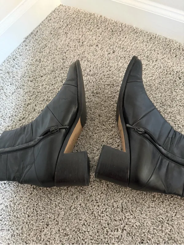 Paul Green Women's Black Leather Boots Size EU 6 US 8.5 - Image 8