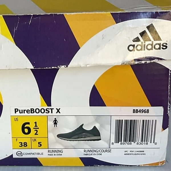 Adidas UltraBoost X Women’s Running Shoes 6.5 Gray Black Knit Sneakers BB4968 - Image 13