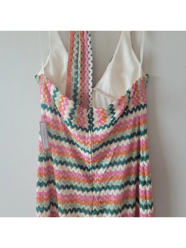 Premier Amour Multicolor Lace Dress NWT Chevron Sz XL - Image 8