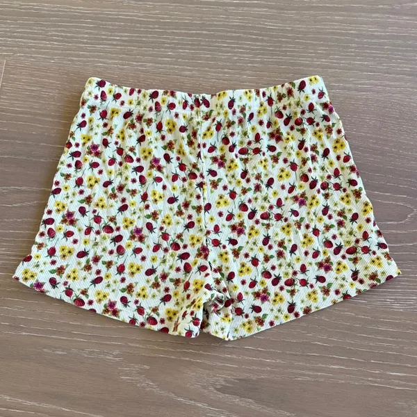 Sunny Dé Sleep Shorts Floral Size S Yellow Red White - Image 3