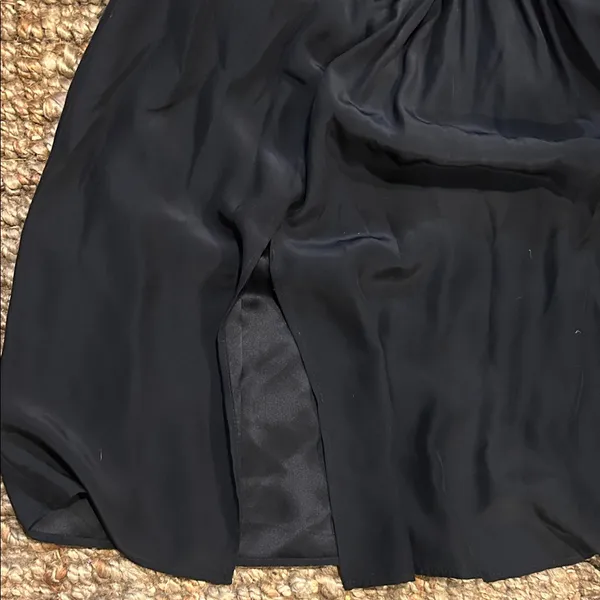 Amanda Uprichard 100% Silk Elegant Black Strapless Midi Dress Size Small - Image 4