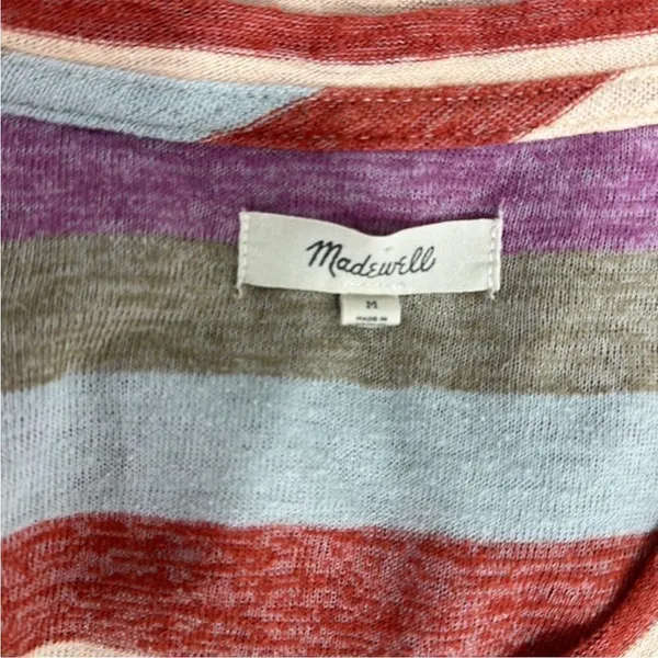 Madewell Alto Scoop Tee in Granda‎ Stripe T-shirt Top Size M - Image 5
