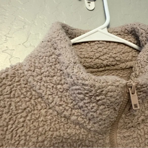 American eagle quarter zip sherpa fleece pullover sweatshirt size medium - Image 4