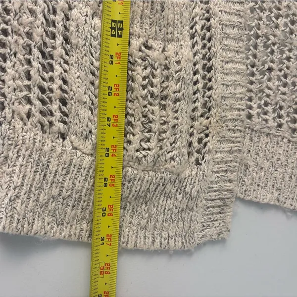 FREE PEOPLE‎ Gone Fishing Open Knit Cardigan Size XS Oversized EUC - Image 9