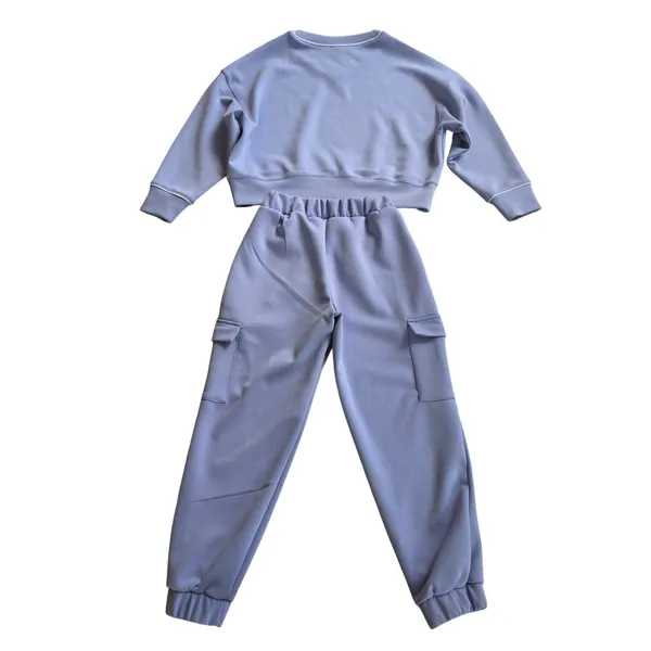 Express Womens Lavender V-Neck Sweatshirt and Cargo Jogger Set Small - Image 4