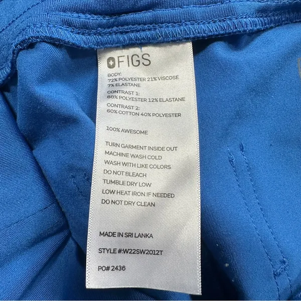 Figs Women’s High Waisted Zamora Jogger Scrub Pants Pull On in Royal Blue MT - Image 10