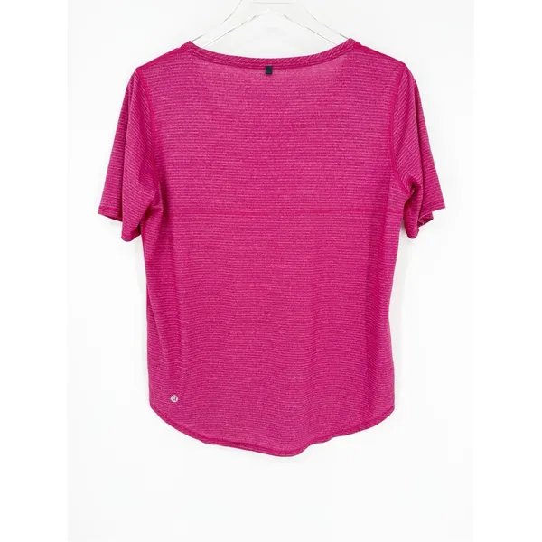 Lululemon Run Away Short Sleeve Tee Women's 8‎ Heathered Bumble Berry Activewear - Image 4