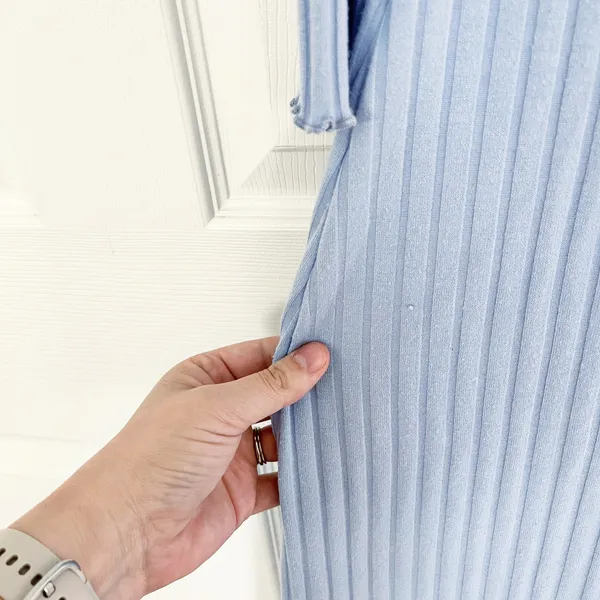 Lisa Says Gah Roya Blue Ribbed Midi Square Neck Romatic Fairycore Whimsical - Image 6