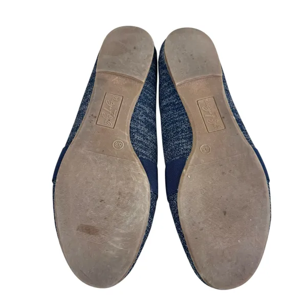 Vintage 7 Eight Vivie Heathered Blue Textile Fabric Slip On Loafers‎ Size 8.5 - Image 4