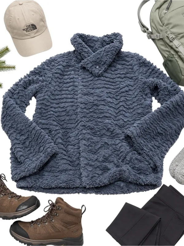 Patagonia Los Gatos High Pile Fleece Jacket Gray Full Zip Cozy Women’s Small EUC - Image 2