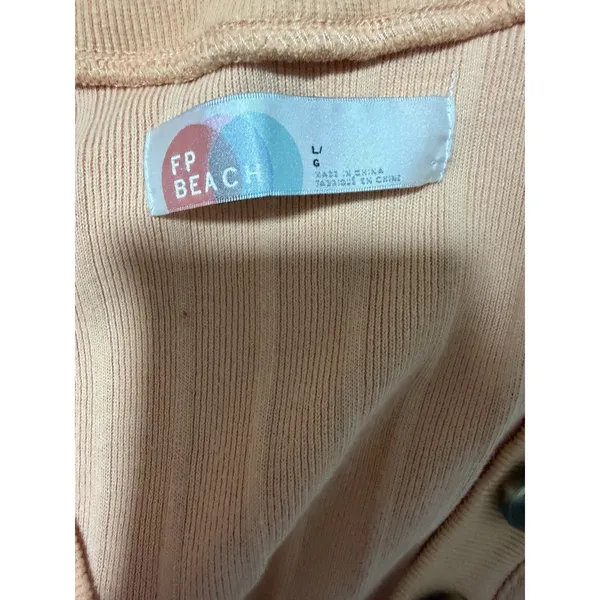 Free People Beach‎ Sunflower Maxi Dress Peach Women's Size Large - Image 10