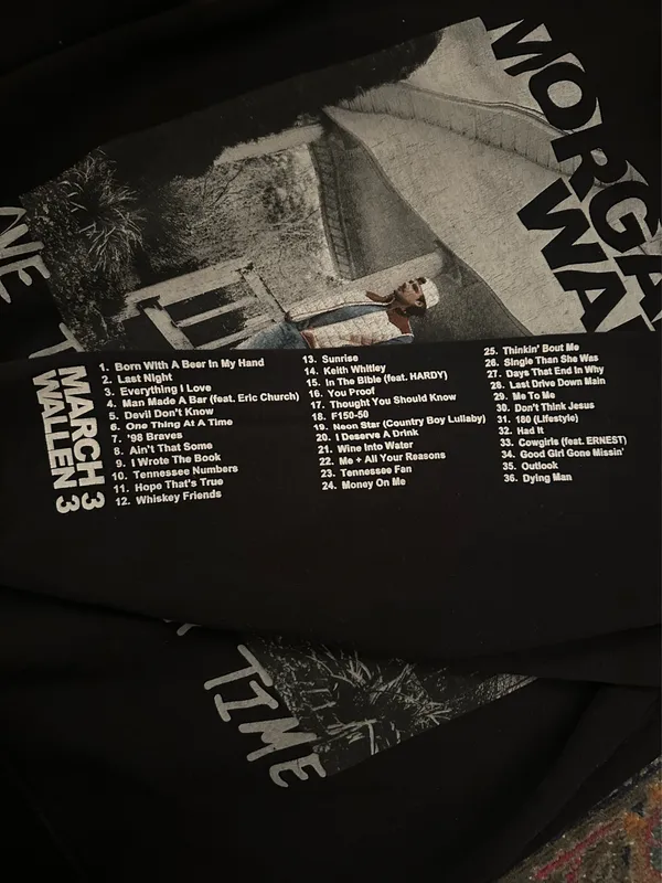 Morgan wallen crewneck sweatshirt Black Size L - Image 3