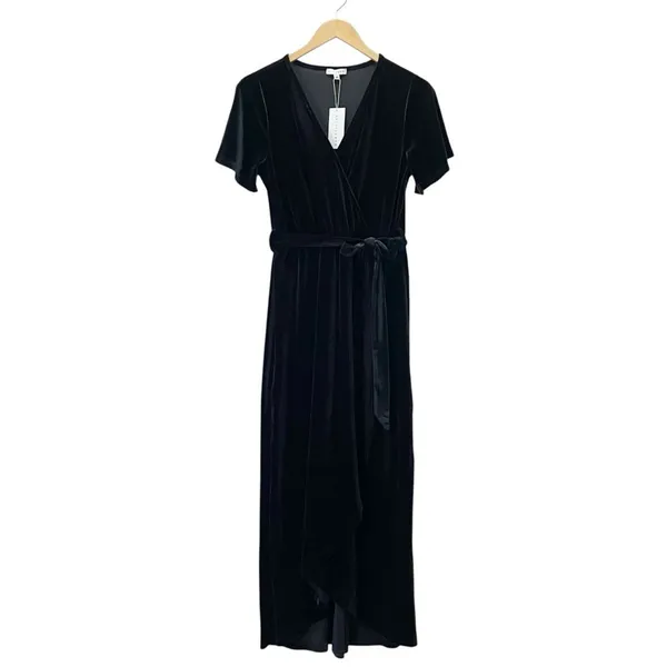 NWT Baltic Born Nadine Velvet Midi Dress Black Size Medium Party Wedding Holiday - Image 2